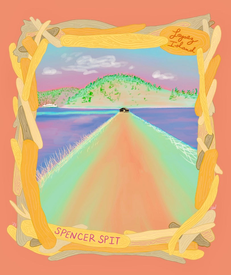 Spencer Spit, Lopez Illustration Series: Postcard