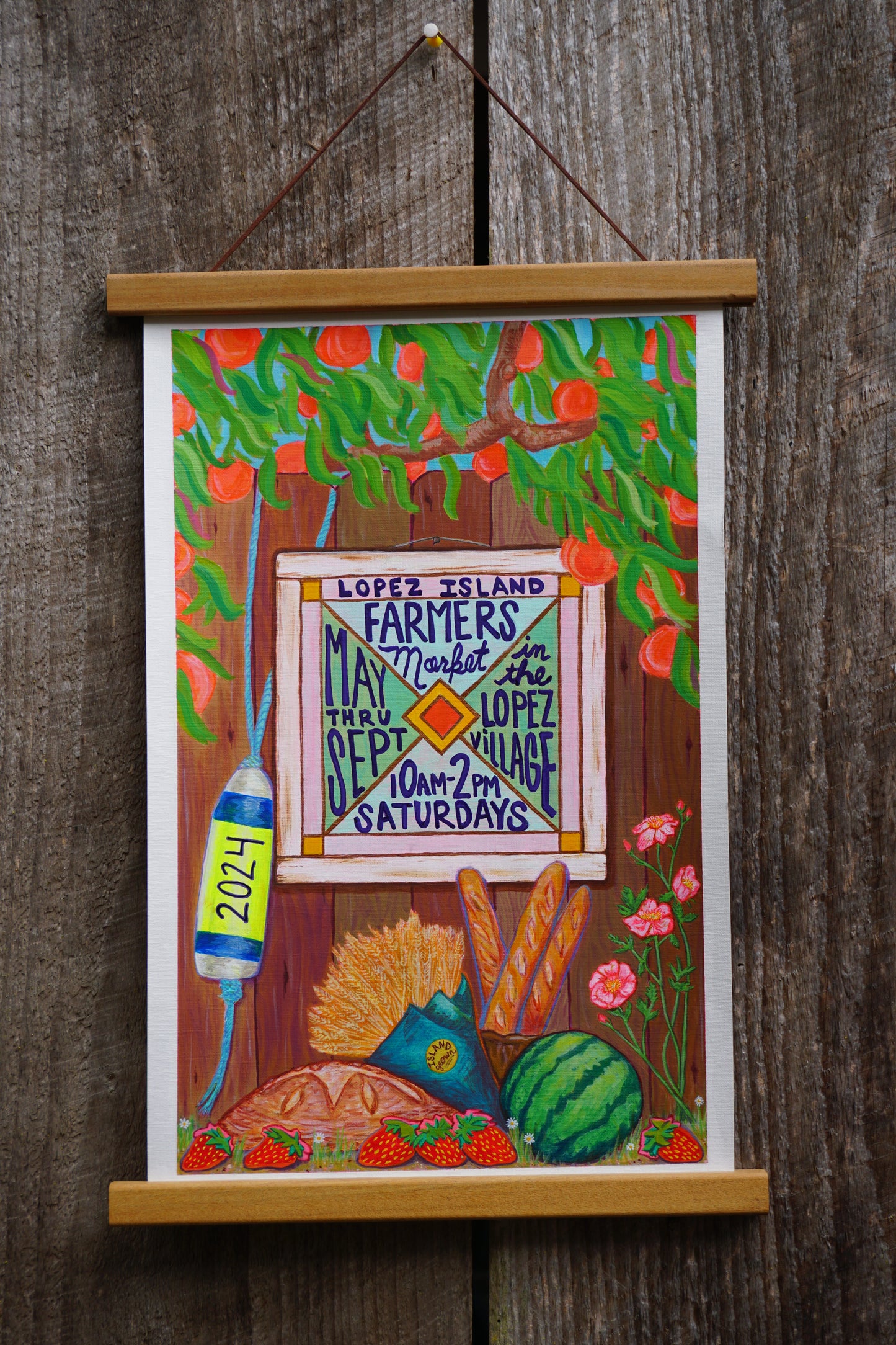 2024 Farmer's Market Poster Print/Postcard, Limited