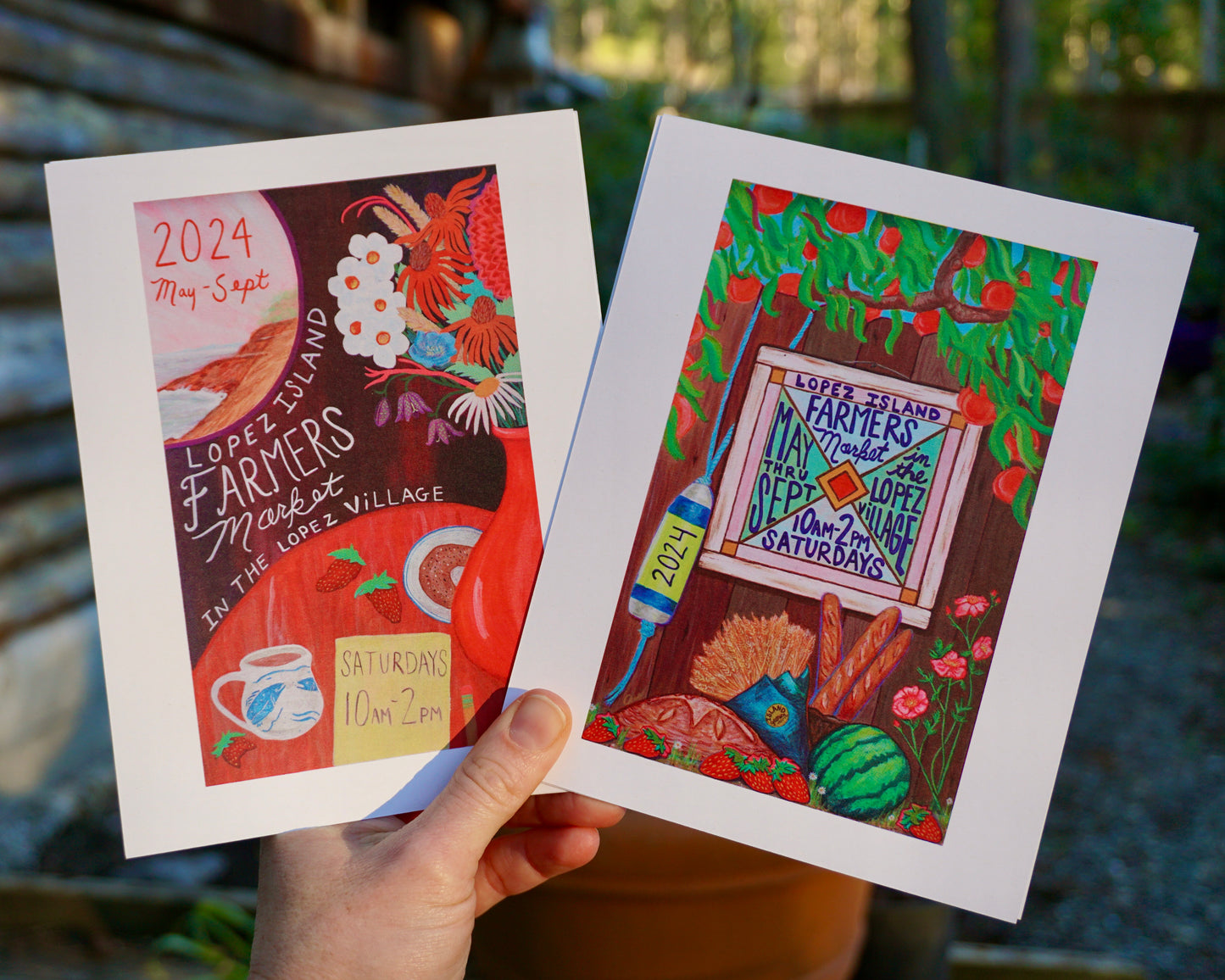 2024 Farmer's Market Poster Print/Postcard, Limited