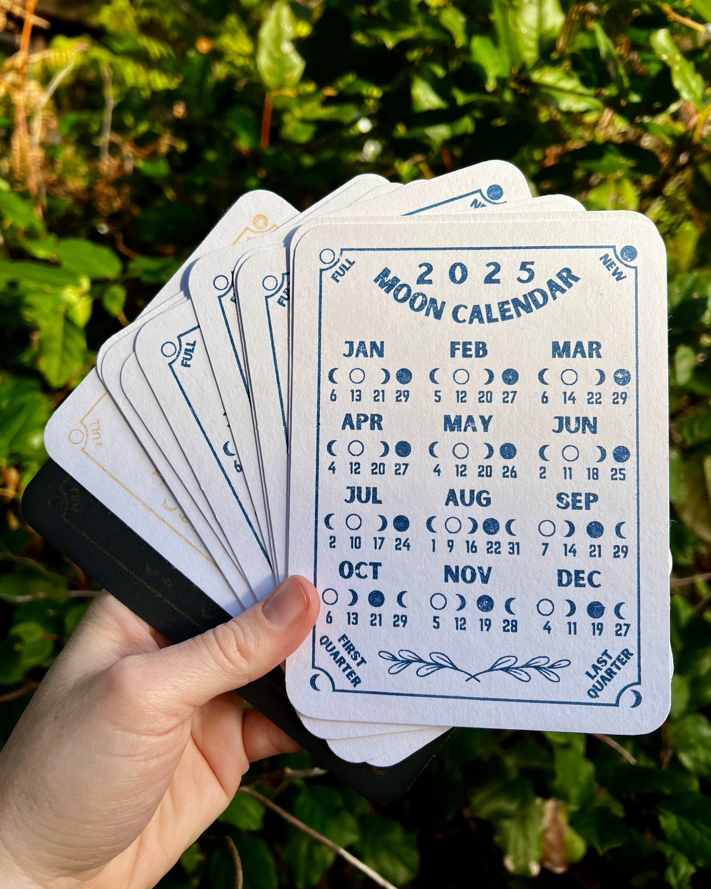 2025 Moon Calendar, Hand Print