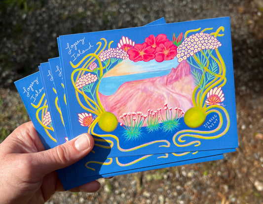 Iceberg Point, Lopez Illustration Series: Postcard
