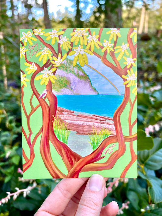 Watmough Bay, Lopez Illustration Series: Postcard